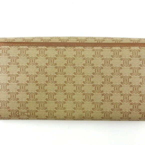 Celine long wallet macadam beige PVC x leather Authentic - Picture 3 of 9